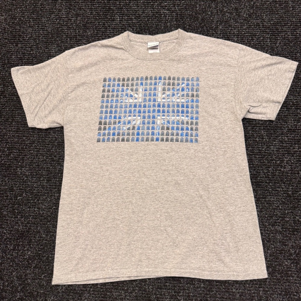 Doctor Who BBC TARDIS Union Jack Graphic T-Shirt Gray Mens Large